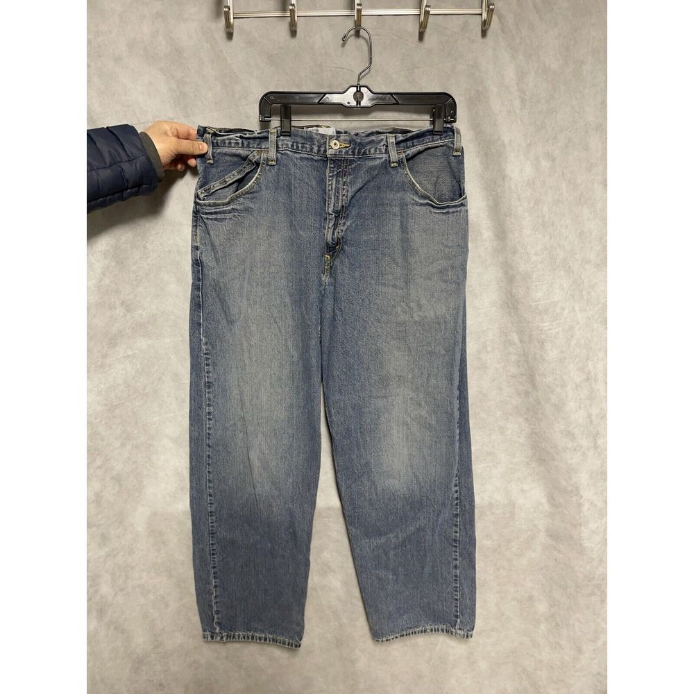 VTG‎ Silvertab Baggy Jeans Men 38x32 Blue Loose Wide Leg Street Skater Levis Y2K